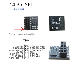 Tpm โมดูล 2.0 14-1 Pin เพื่อความปลอดภัย สําหรับเมนบอร์ด ASUS SPI Card 14pin Windows 11