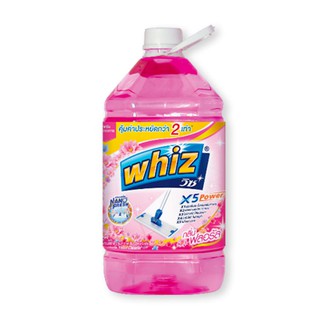 🔥HOT🔥 วิซ น้ำยาถูพื้น สูตรเข้มข้นX5 กลิ่นฟลอรัล ขนาด 5200 มล. Whiz X5 Floor Cleaner Pink 5200 ml