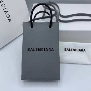 กระเป๋า BALENCIAGA SHOPPING PHONE สีเทา