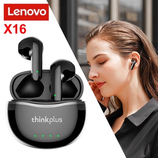 ใหม่ ของแท้ lenovo x16 หูฟังบลูทูธไร้สาย 5.2 tws พร้อมไมโครโฟนคู่ hd สําหรับเล่นกีฬา