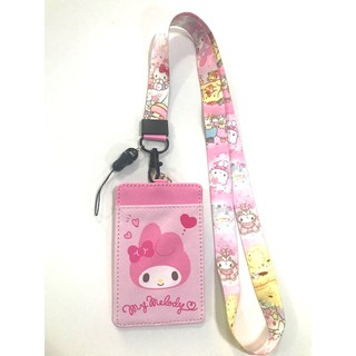 MY MELODY BF  สายคล้องคอ สายคล้องบัตร ที่ใส่บัตร ซองใส่บัตร ที่ใส่บัตร พร้อมสายคล้องคอ ลาย MY MELODY BF งานดีสวยงาม PMYL