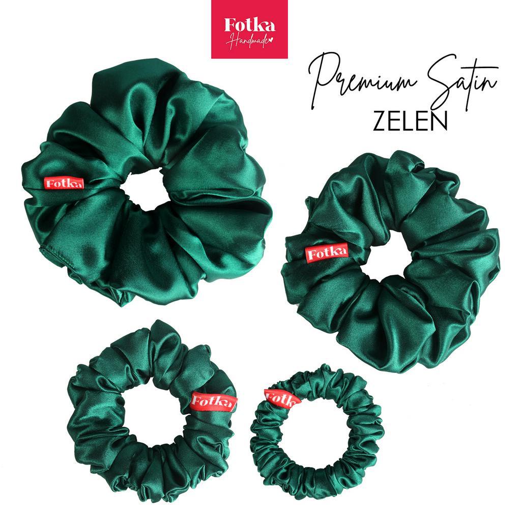 ZELEN BLUE PREMIUM SATIN SCRUNCHIE/ผม TIE/ ยางรัดผม/GETAH RAMBUT