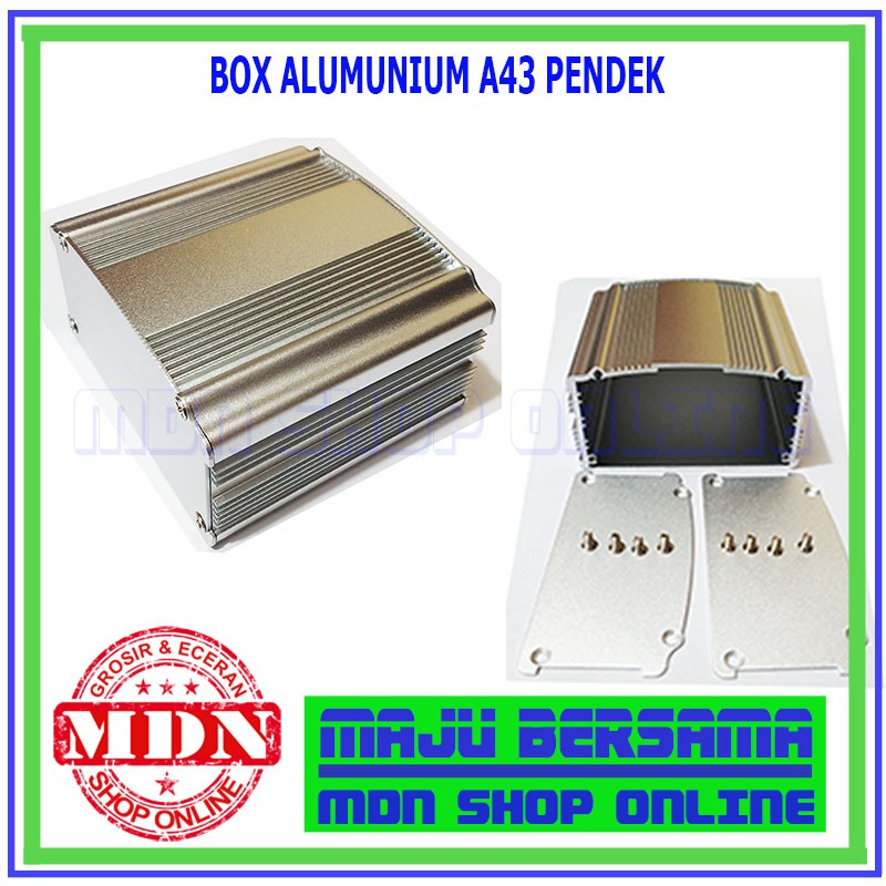 A43 กล่องอลูมิเนียมสั้น p.8xW.8.5xH4.5 Cm