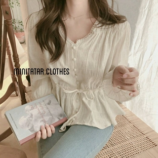โล๊ะสต็อคมือ1_เสื้อสไตล์เกาหลี ผ้านิ่มใส่สบาย สีขาว