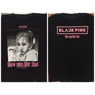 เสื้อยืดคอกลมRose Blackpink T-shirt เสื้อยืดS-4XL