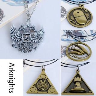 Arknights Logo Necklace Anime Games Around Metal Pendant Necklace Trinkets