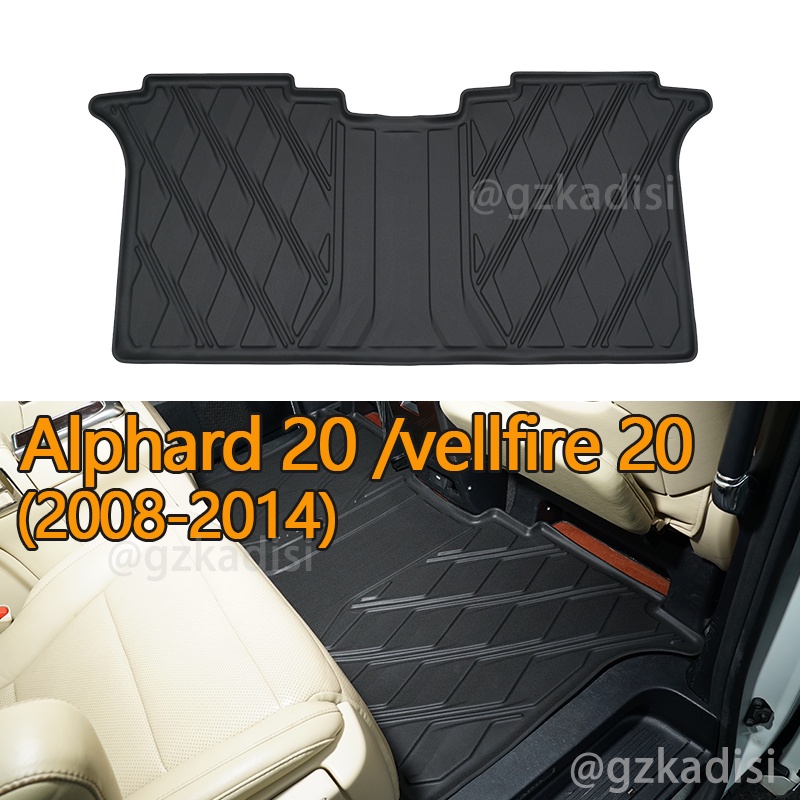 พรมปูพื้น ลายตัวอักษร 3D mat alphard 20 vellfire 20 anh20 agh20 (2008-2014) แถวที่ 2 3D สําหรับรถยนต