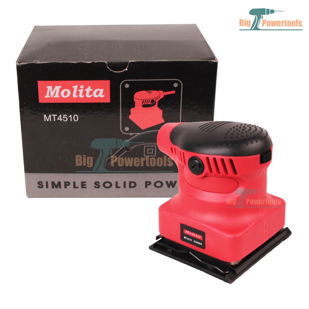 MOLITA เครื่องขัดกระดาษทราย แบบสั่น 4x4 นิ้ว 260W ขนาดสี่เหลี่ยมจัตุรัส รุ่น MT4510