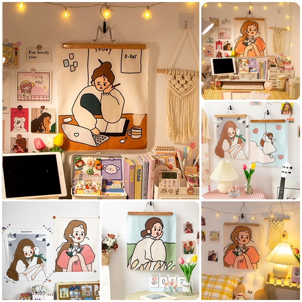 ผ้า Tapestry ลายน่ารักสําหรับแขวนตกแต่ง