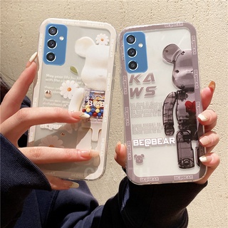 2021 New Ins Creativity Cute Cartoon Daisy Bears เคสโทรศัพท์ Samsung M52 5G M22 A52S A03s M32 A22 M12 A72 A52 A32 4G 5G M02 A02 Soft Case Shockproof Full Transparent Couples Protection Back Cover เคส SamsungM52 SamsungM22 SamsungA52S