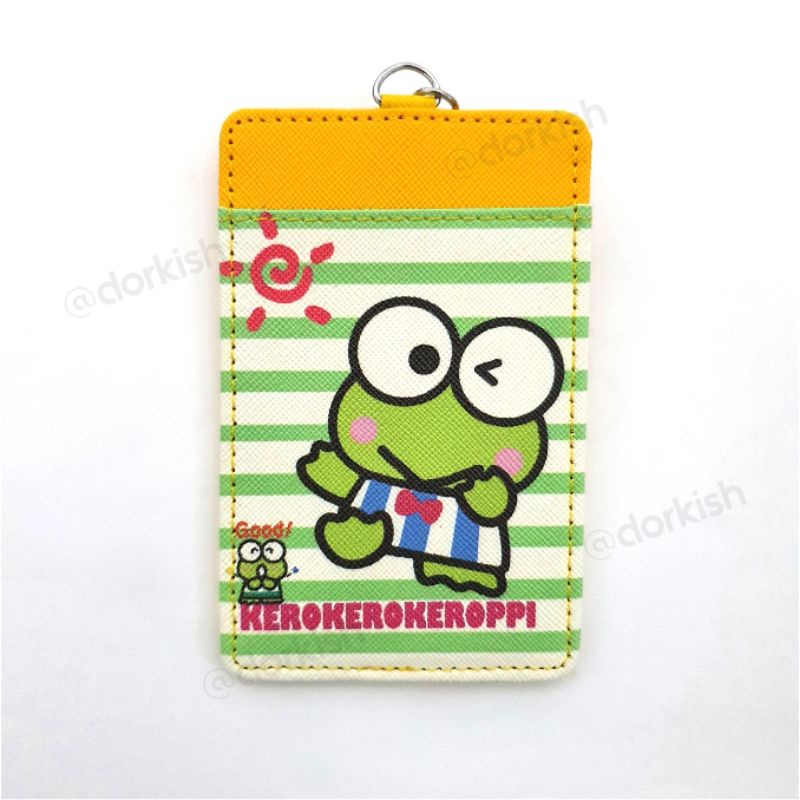Sanrio Kerokerokeroppi Keroppi Frog Ezlink Card Holder พร้อมพวงกุญแจ