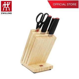 ZWILLING ชุดมีดสแตนเลสสตีล พร้อมบล็อกมีดรุ่น Zwilling Select  5 ชิ้น ทนทาน สีเงิน ด้ามสีดำ N38690003