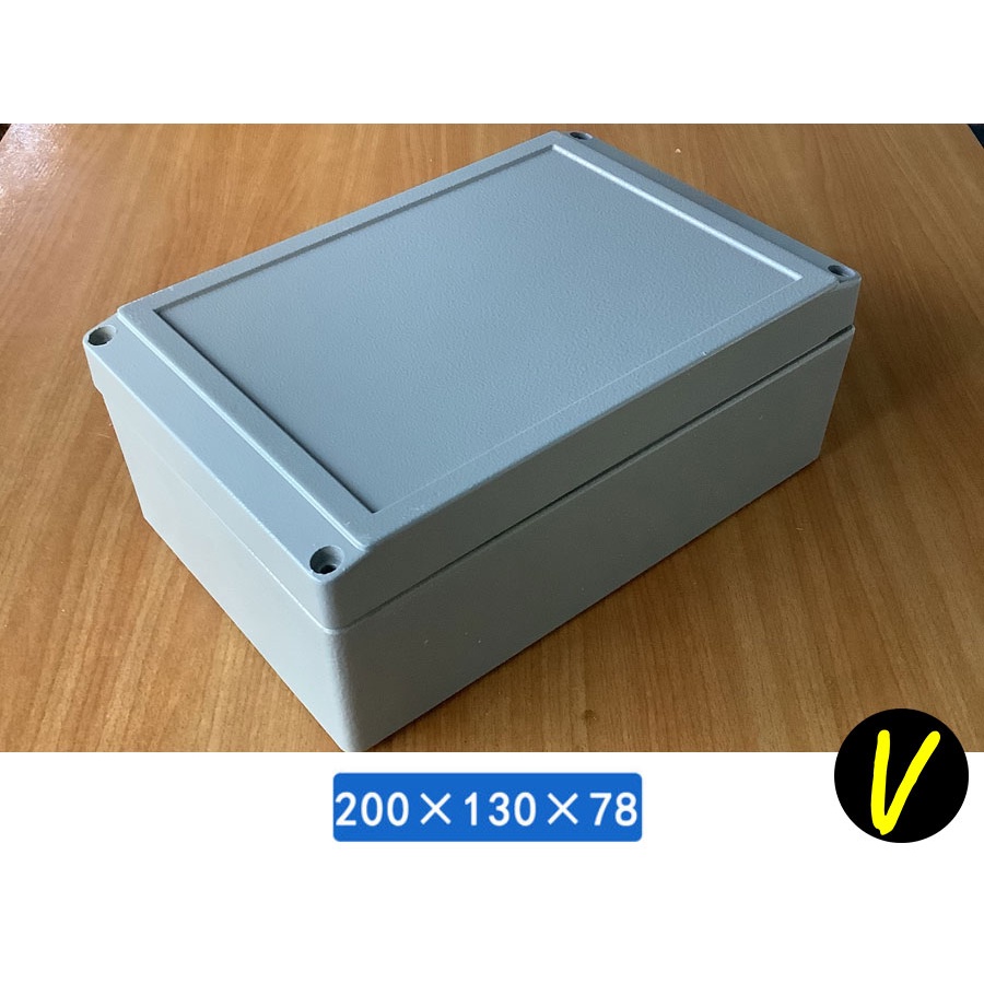 กล่องอลูมิเนียมกันน้ำ IP66 สีเทา ขนาด 200 X 130 X 78 มม.