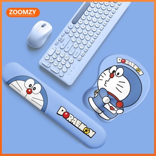 Doraemon Theme Mouse Pad คีย์บอร์ด Hand Rest Hand Wrist Wrist Mouse Pad ซิลิโคนอะนิเมะ Comfort Palm Rest Wrist Rest Office Wrist Pad