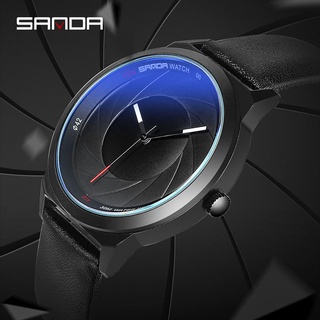 SANDA Luxury Brand Men Watch Ultra Thin Leather Clock Male Gold Business Wristwatch Waterproof Men Watches  relogio masc