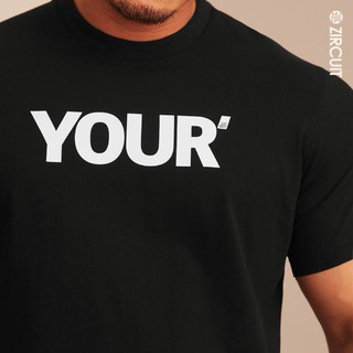 เสื้อยืดคอกลมZIRCUIT เสื้อยืดแขนสั้น BODY FIT รุ่น YOURS-3XL