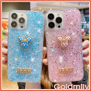 🔥 กลิตเตอร์ Bling มินนี่เม้าส์ เคสไอโฟน11 สำหรับ เคส Apple iPhone 13 เคสไอโฟน7พลัส 11 Xr i8plus 7 plus iPhone12 12 Pro Max เคสi11 SE3 2022 X Max เคสไอโฟนXR 6 6s XS เคสไอโฟนSE2 2020 3D Minnie Case