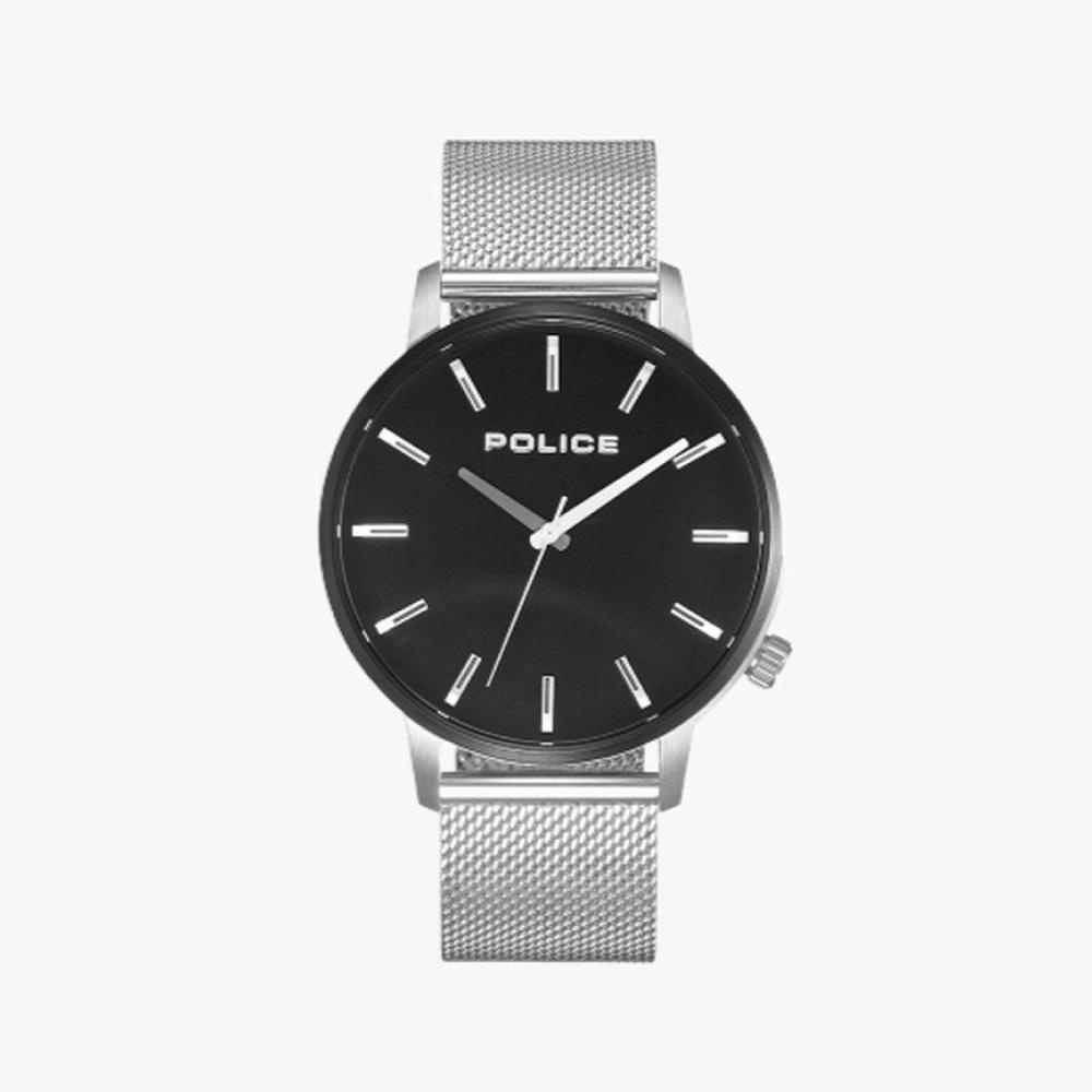 POLICE นาฬิกาข้อมือ MARMOL Black dial stainless steel watch รุ่น PL-15923JSTB/02MM