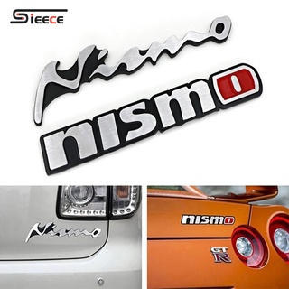 Sieece NISMO ป้ายสัญลักษณ์โลหะสำหรับ Nissan March Almera Sylphy JUKE Tiida Navara Terra Kicks Teana X Trail GT-R 370Z Leaf NV350 Urvan Titan สติ๊กเกอร์ติดรถยนต์ สติ๊กเกอร์ติดรถยนต์