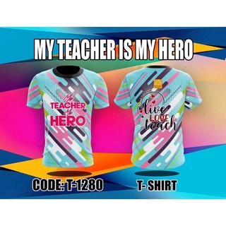 เสื้อยืดแขนสั้น ระบายอากาศได้ดี พิมพ์ลาย MY TEACHER IS MY HERO แฟชั่นฤดูร้อน สําหรับผู้ชาย