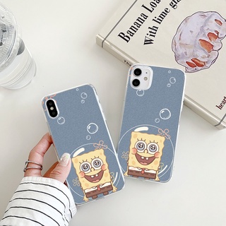 SpongeBob SquarePants เคสไอโฟน 11 pro max  se2020 cover 13 12 14 8พลัส เคส iPhone 7 8 plus 11 pro max Xr Xs X case นิ่ม