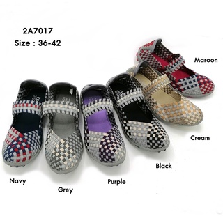 prettycomfort รองเท้าผ้าใบยางยืดเพื่อสุขภาพ รุ่น 2A7017