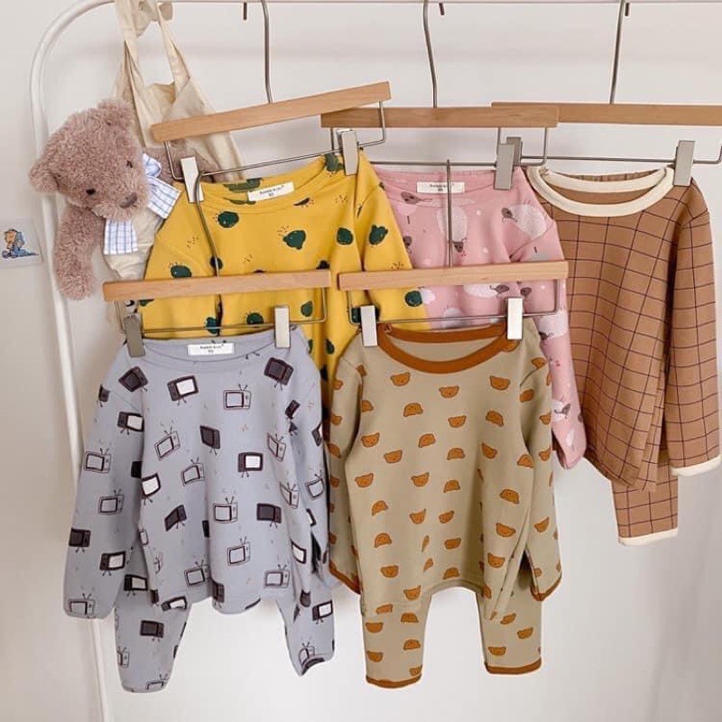 ชุดนอนเด็ก ชุดเซ็ทแขนยาวขายาว 🌟ผ้านุ่มใส่สบาย ไม่ระคายเคืองต่อผิว  🌟ผ้านิ่มมากๆ🌟งานป้าย BB KIDS เกรด