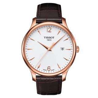 Tissot Tradition Quartz ทิสโซต์ เทรดิชั่น สีเงิน น้ำตาล T0636103603700 นาฬิกาผู้ชาย