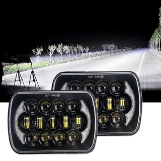 300W 5x7 View Mirror Welcome Light Puddle Light Rectangular LED Headlamp for Jeep Wrangler YJ Cherokee XJ Comanche MJ