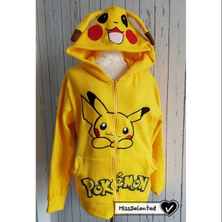 เสื้อหนาว ซิปหน้า มีฮู้ด ลาย Pokemon โปเกม่อน