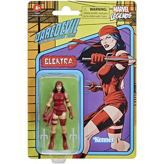 Hasbro Marvel Legends Series Elektra 3.75-Inch Retro 375 Collection Action Figure