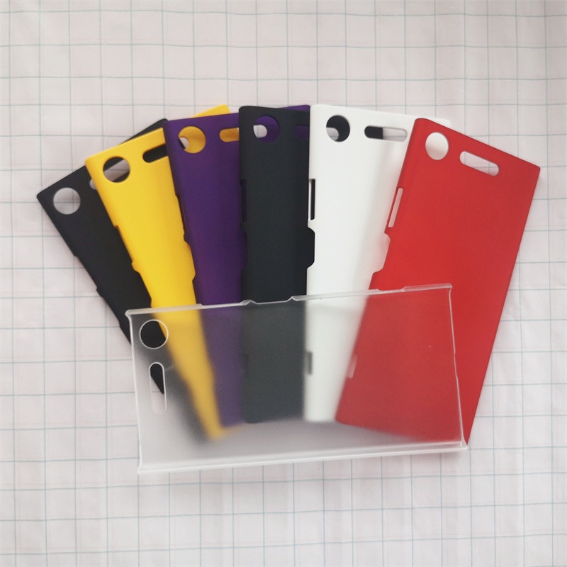 เคสแข ็ งบางเฉียบสําหรับ Sony Xperia XZ1 XZ Premium Dual Compact Matte Solid Color Back Case Cover