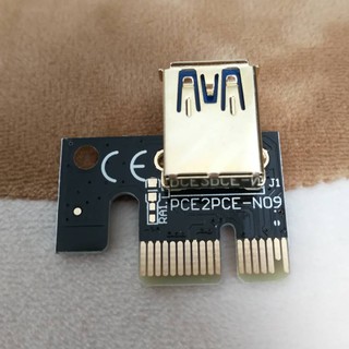 หัวเสียบไรเซอร์ PCIE x1 to USB 3.0 Port NO9 หัวตั้งสีดำ สินค…