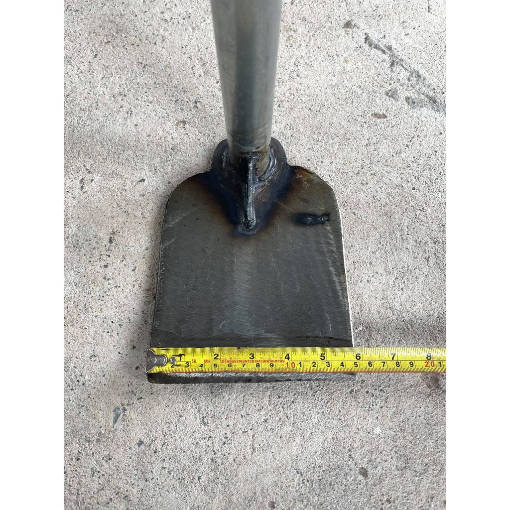 จก จอบขุดด้ามเหล็กยาว 120 ซม. จอบผสมปูน  จอบดายหญ้า ราคาประหยัด ทำจากเหล็กผานรถไถแท้ - รูปที่ 3