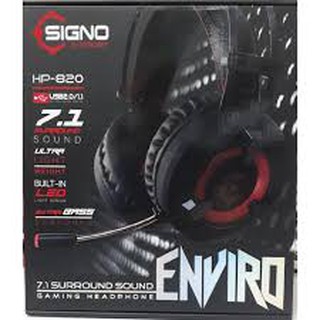 SIGNO E-Sport 7.1 Surround Sound Vibration Gaming Headphone รุ่น Enviro HP-820 (Black)