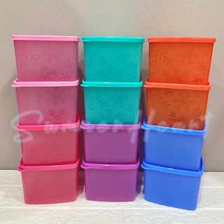 Tupperware ทัปเปอร์แวร์ เกล็ดหิมะ ทรงสี่เหลี่ยม ขนาดกลาง 800 มล. (สินค้าหลวม/ครบชุด 4 ชิ้น)