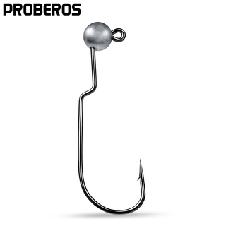 Proberos 5 ชิ้น / ล็อต Fishhooks 1g-1.8g-2.5g-3.5g โลหะจิ๊กเบ็ดตกปลาหัวจิ๊กกิ้งเบ็ด Ned Rid Hooks Fishing Tackle