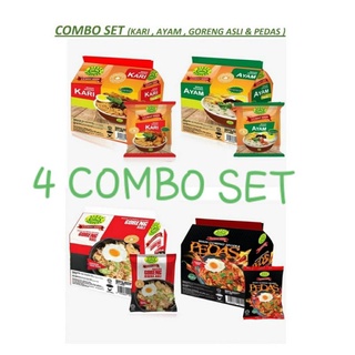 4 คอมโบวุ้นเส้นบะหมี่กึ่งสำเร็จรูป /4 Combo Instant Noodles