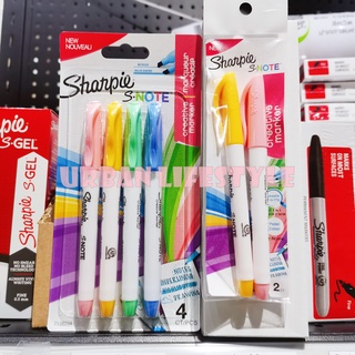 Sharpie ชาร์ปี้ ปากกามาร์คเกอร์ สีพาสเทล s note creative marker pastel color ปากกาหัวตัด หัวปากกา 2-in-1 ชุด 2 / 4 สี