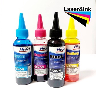 HIJET refill ink CANON 100CC.สีดำ/สีฟ้า/สีแดง/สีเหลือง