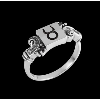 แหวนเงินแท้ 92.5 ลายราศีพฤษภ Horoscope Sign Taurus Ring