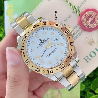 นาฬิกา⏰ ROLEX ⏰-ส่งฟรีไม่มีขั้นต่ำ นาฬิกาสายเลส- ขนาดหน้าปัด 43 mm🎉 สินค้า