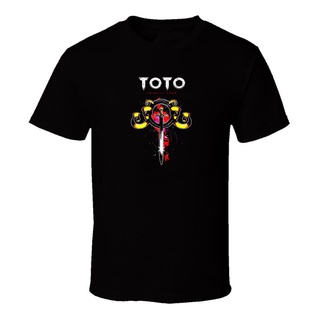 T-shirt  ใหม่ เสื้อยืดลําลอง แขนสั้น พิมพ์ลาย Toto Face Symbol Rock สไตล์ร็อค เรโทร สําหรับผู้ชายS-5XL