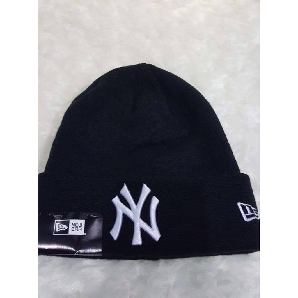 หมวก New Era New York Cap หมวกไหมพรม สีดำ