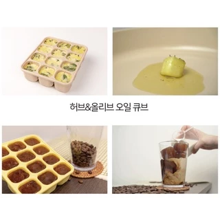 Monee บล็อคซิลิโคน แช่แข็งเก็บอาหารเด็ก บล็อคทำน้ำแข็ง พร้อมฝาปิด Food Storage Cube Tray
