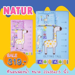 NATUR ที่นอนฟองน้ำ  ขนาด 22 x 35 x 2.5 นิ้ว