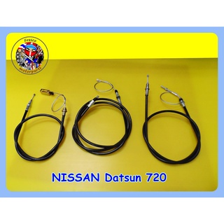 NISSAN DATSUN 720 HAND BRAKE CABLE SHORT TYPE SET  สายเบรคมือ ช่วงยาว รถยนต์ (3เส้น/ชุด)