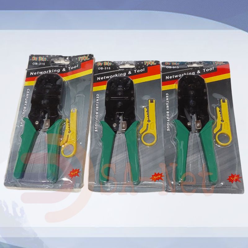 เครื่องมือจีบ RJ 45 RJ 11 CRIMPING Tool RJ45 RJ11 CRIMPING คีม Ou Bao OB-315