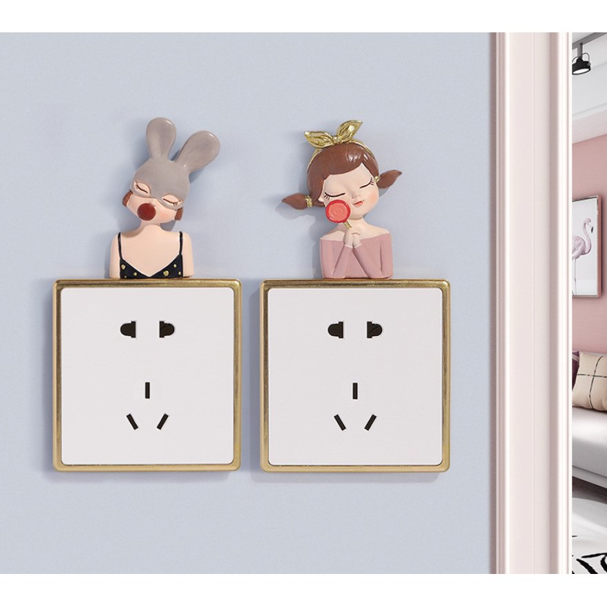 สินค้าพร้อมส่ง ตัวการ์ตูนติดสวิสต์ไฟรูปผู้หญิง สติ๊กเกอร์ติดผนัง3dรูปผู้หญิง ราคา ถูกที่สุด ดีลบีเคเค แกลเลอรีภาพที่ 5