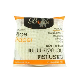 ราคาพิเศษ!! โบราณ แผ่นใบเมี่ยงเวียดนาม แบบวงกลม 300 กรัม Boran Vietnamese Rice Sheet (cycle) size 16 cm x 300 g